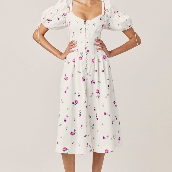 FL+L Violet Button Midi Dress - Picture 5 of 7